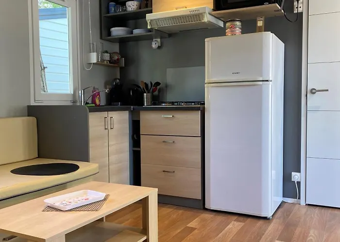 キャンプ場 Mobil-home 3 Etoiles 6 Couchages Climatise Avec Piscine Chauffee *